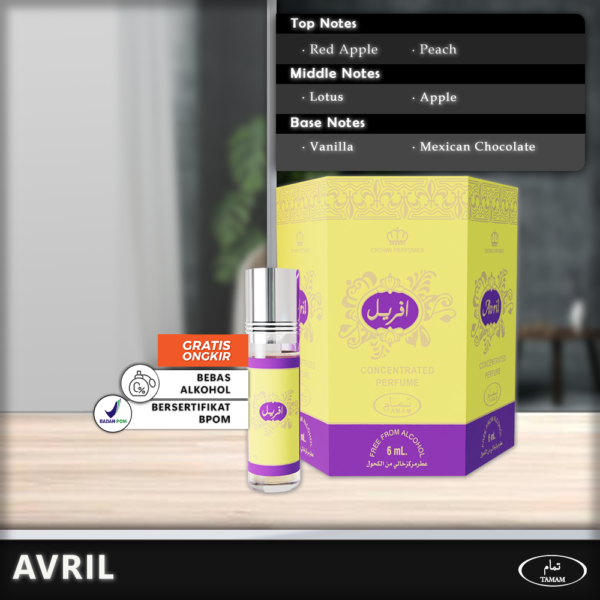 Tamam Parfum Avril 6 Pcs x 6ml - Paket Hemat Cuma 33rb!