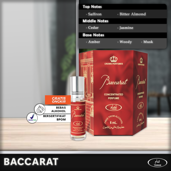 Tamam Parfum Baccarat 6 Pcs x 6ml - Paket Hemat Cuma 33rb!