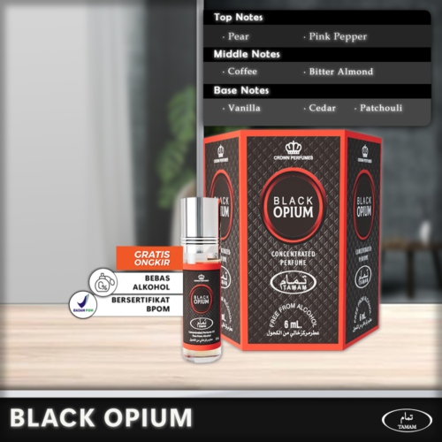 Tamam_BlackOpium_C Tamam Parfum Black Opium 6 Pcs x 6ml - Paket Hemat Cuma 33rb!