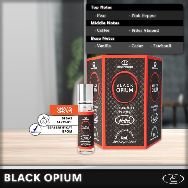 Tamam_BlackOpium_C Tamam Parfum Black Opium 6 Pcs x 6ml - Paket Hemat Cuma 33rb!
