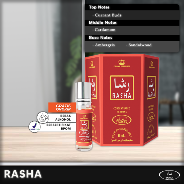 Tamam Parfum Rasha 6 Pcs x 6ml - Paket Hemat Cuma 33rb!