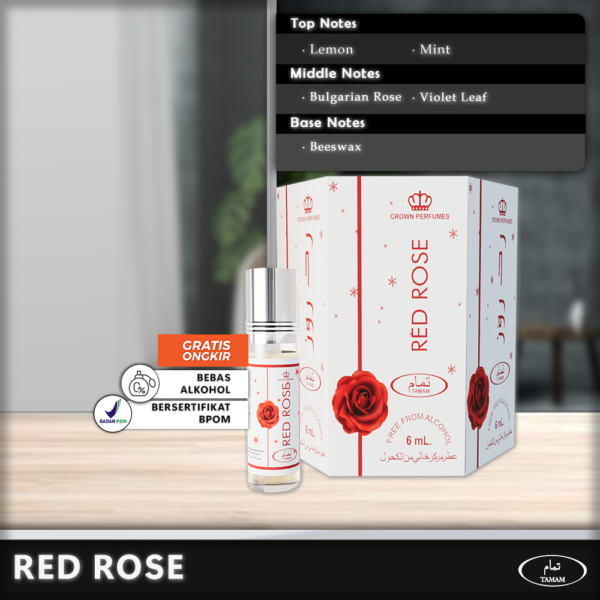 Tamam Parfum Red Rose 6 Pcs x 6ml - Paket Hemat Cuma 33rb!