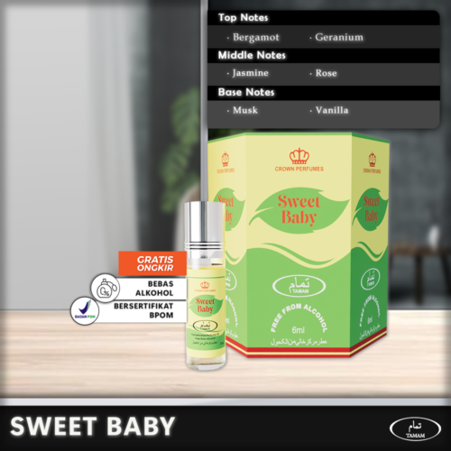 Tamam_SweetBaby_C Tamam Parfum Sweet Baby 6 Pcs x 6ml - Paket Hemat Cuma 33rb!